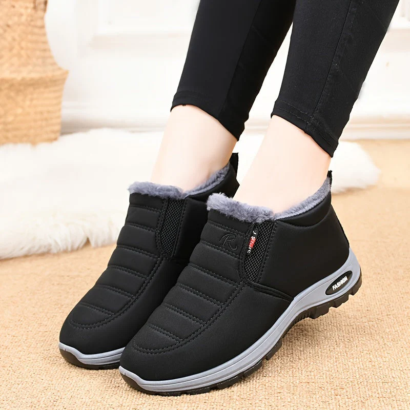 Winterschuhe Damen | Knöchelhoch Slip On Flach - Image 4