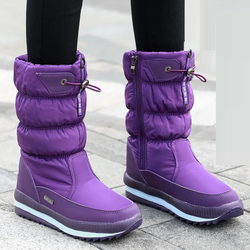 Winterschuhe Damen | Mittelhoch mit Vorderem Reißverschluss - Image 6