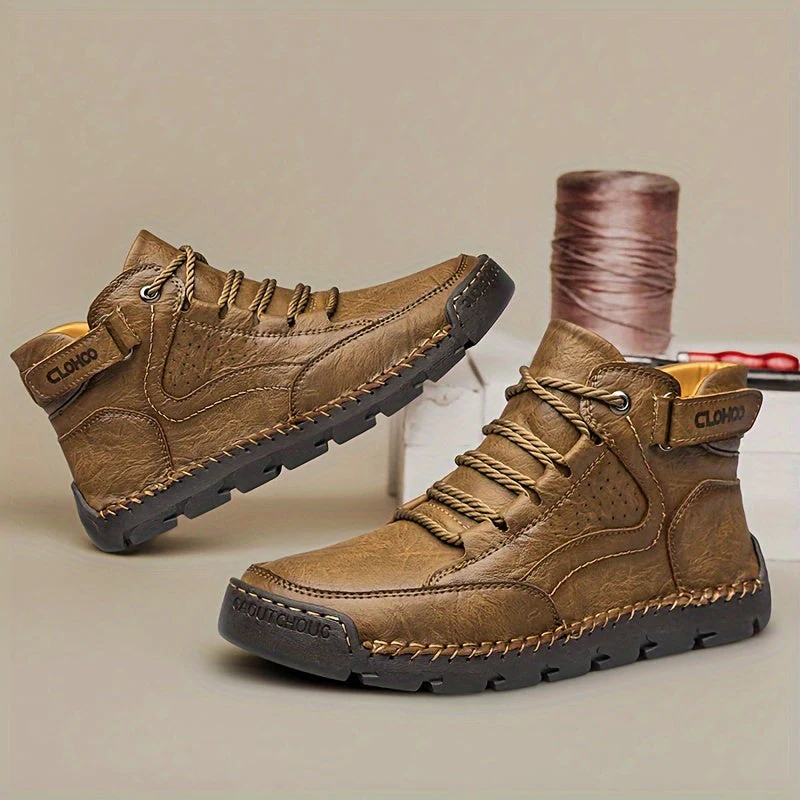 Winterschuhe Herren | Gefütterte Schnürstiefel Knöchelhoch - Image 2