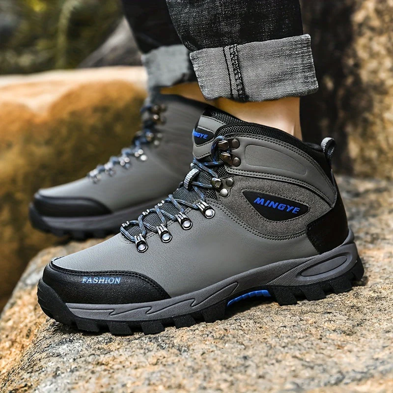 Winterschuhe Herren | Hoher Schnitt Outdoor Stiefel Mit Schnürung - Image 2