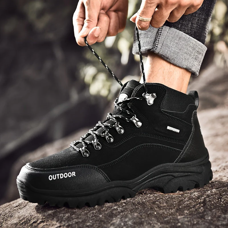 Winterschuhe Herren | Hoher Schnitt Outdoor Stiefel Mit Schnürung - Image 9