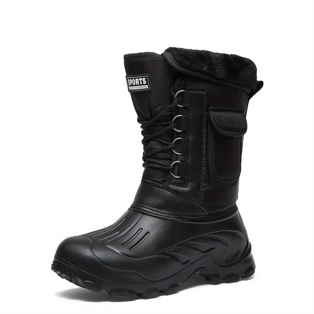 Winterschuhe Herren | Outdoor Hoher Stiefel Mit Schnürung - Image 2