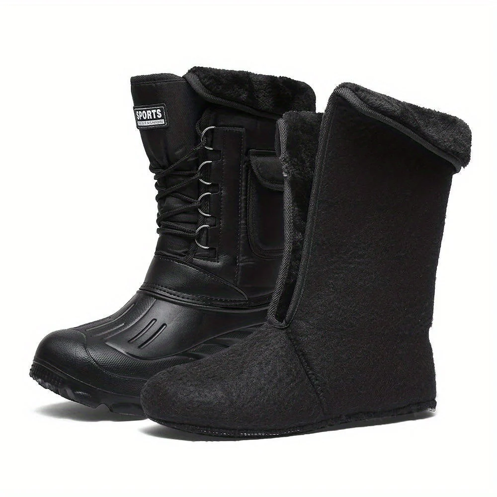 Winterschuhe Herren | Outdoor Hoher Stiefel Mit Schnürung - Image 3
