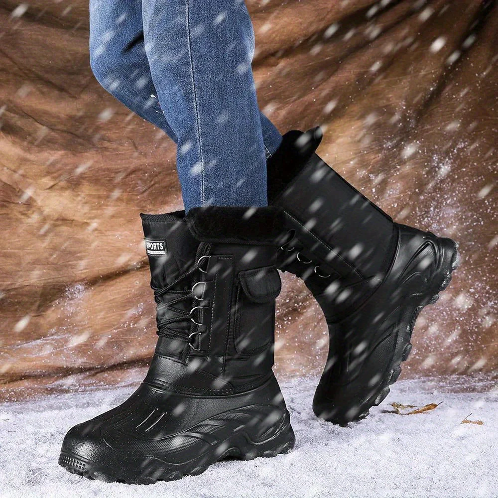 Winterschuhe Herren | Outdoor Hoher Stiefel Mit Schnürung - Image 6