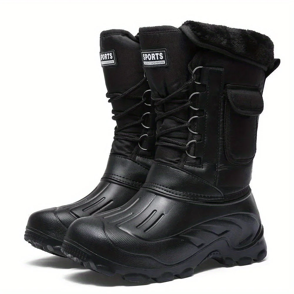 Winterschuhe Herren | Outdoor Hoher Stiefel Mit Schnürung - Image 9
