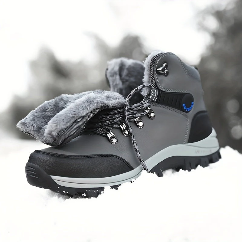 Winterschuhe Herren| Outdoor Schnürstiefel Mit Futter - Image 2