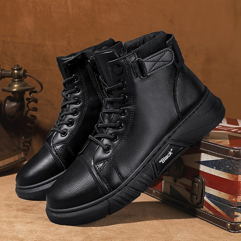 Winterstiefel Herren | Hoher Schaft Mit Schnürung Und Knöchelriemen - Image 4