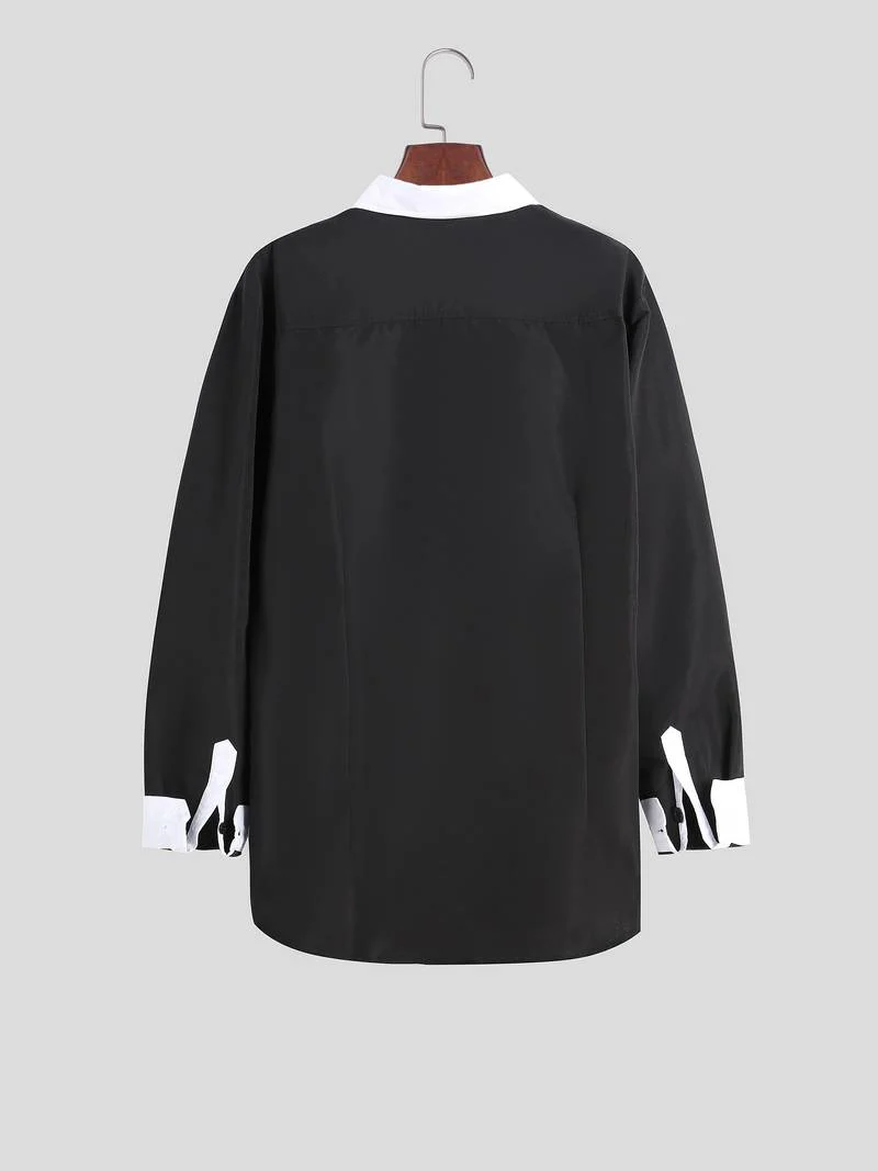 Wulfric | Stylisches Button-Up Kontrast Herrenhemd - Image 2