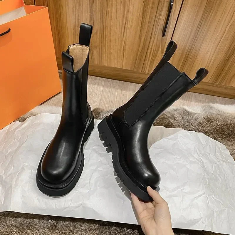 Wylla Mid-Calf Chelsea-Stiefel - Image 4