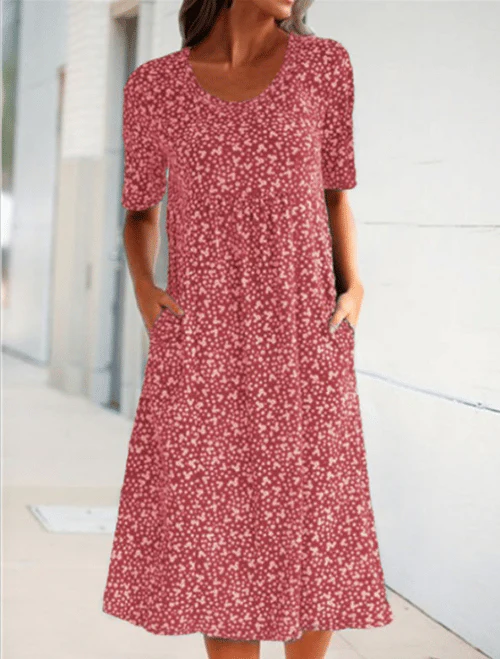 XANDRA - MIDI-KLEID MIT KURZEN ÄRMELN - Image 2
