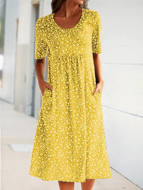 XANDRA - MIDI-KLEID MIT KURZEN ÄRMELN - Image 5