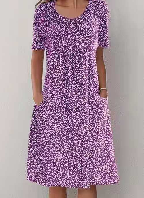 XANDRA - MIDI-KLEID MIT KURZEN ÄRMELN - Image 6