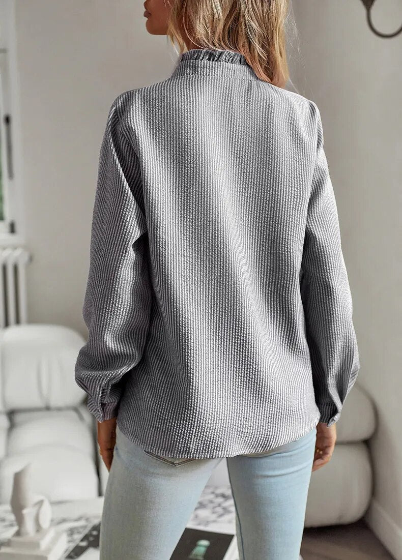 XAVERIA - RÜSCHENBLUSE MIT LANGEN ÄRMELN - Image 3