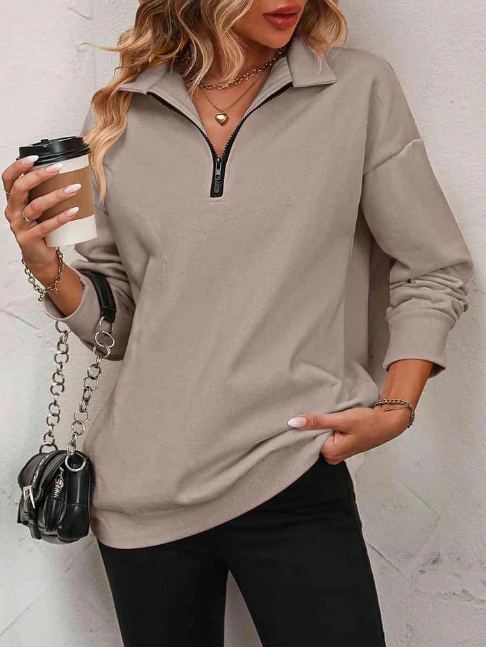 XENIA - LANGÄRMELIGER PULLOVER MIT REIßVERSCHLUSS - Image 15