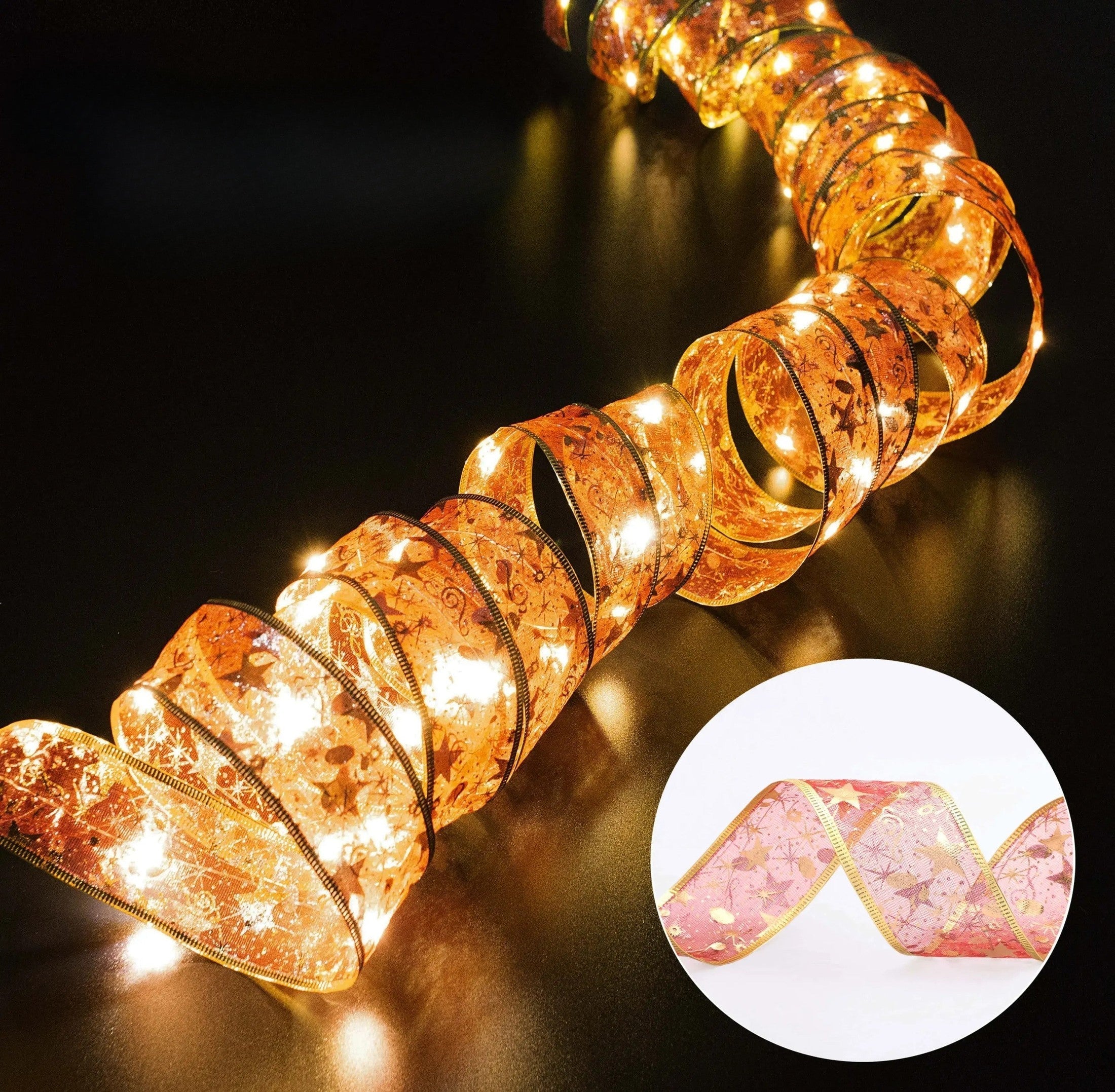 XmasSlinger | LED-Weihnachtsbeleuchtung und Schleifen-Set zur Dekoration - Image 8
