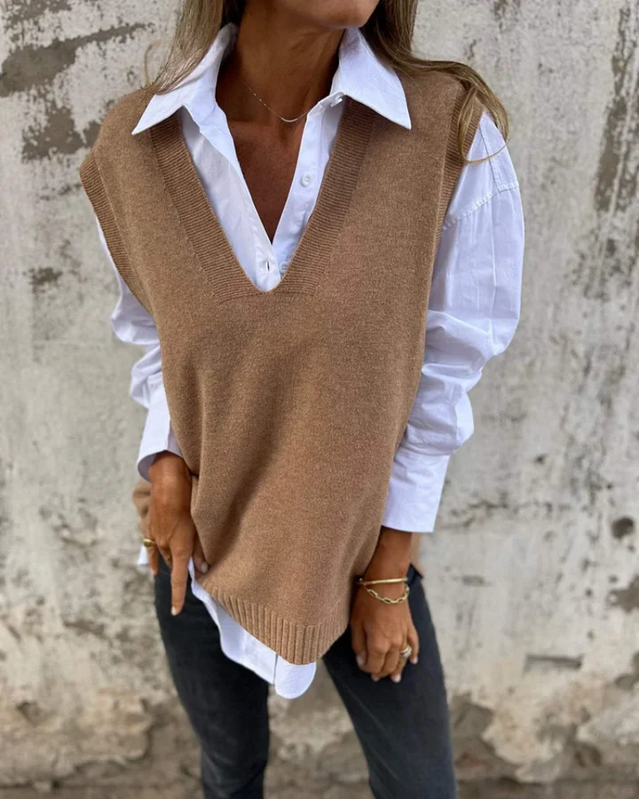 YASEMIN - ÄRMELLOSES STRICKWESTE FÜR DAMEN - Image 2