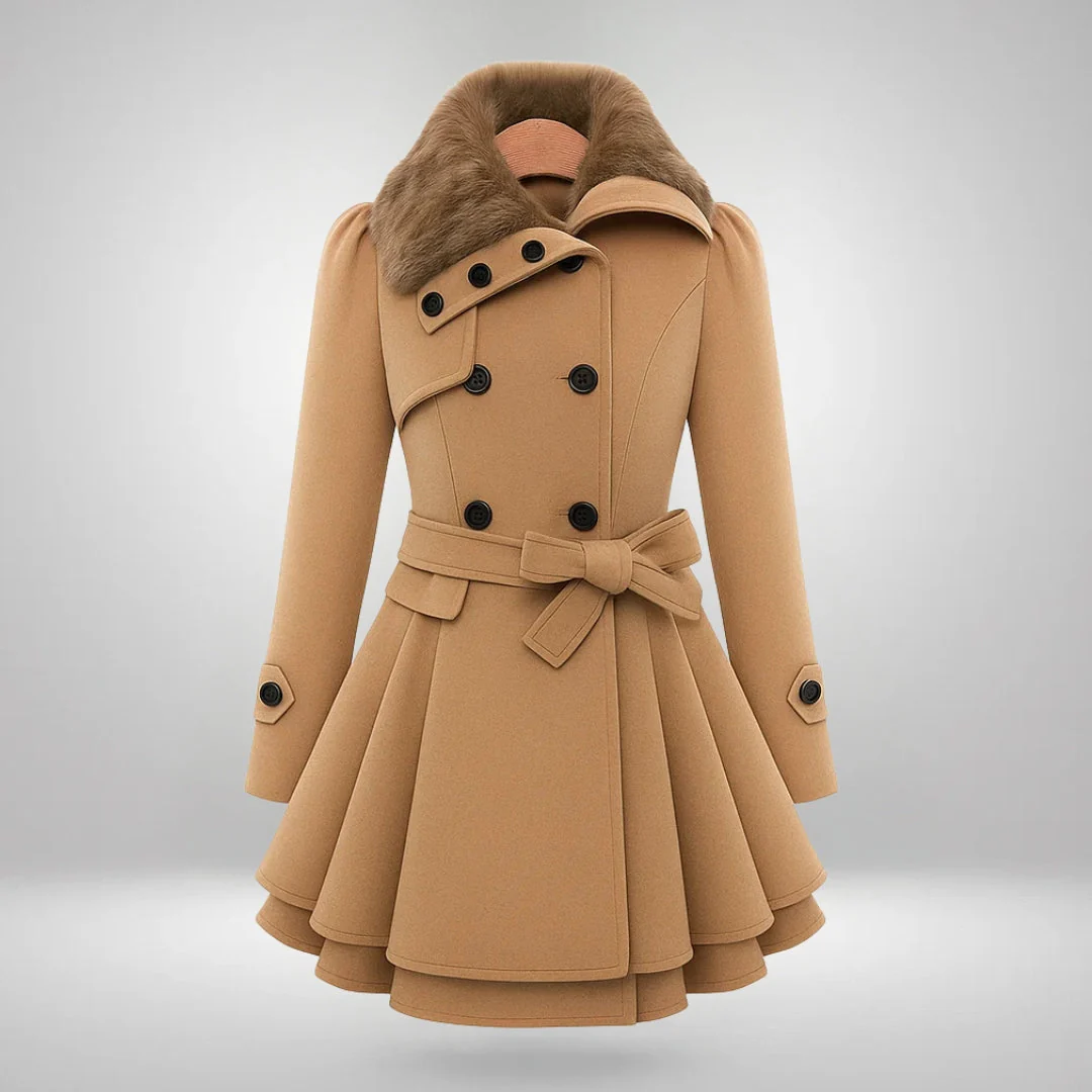 Yena™ | Schicker Trenchcoat mit veganem Pelz - Image 2