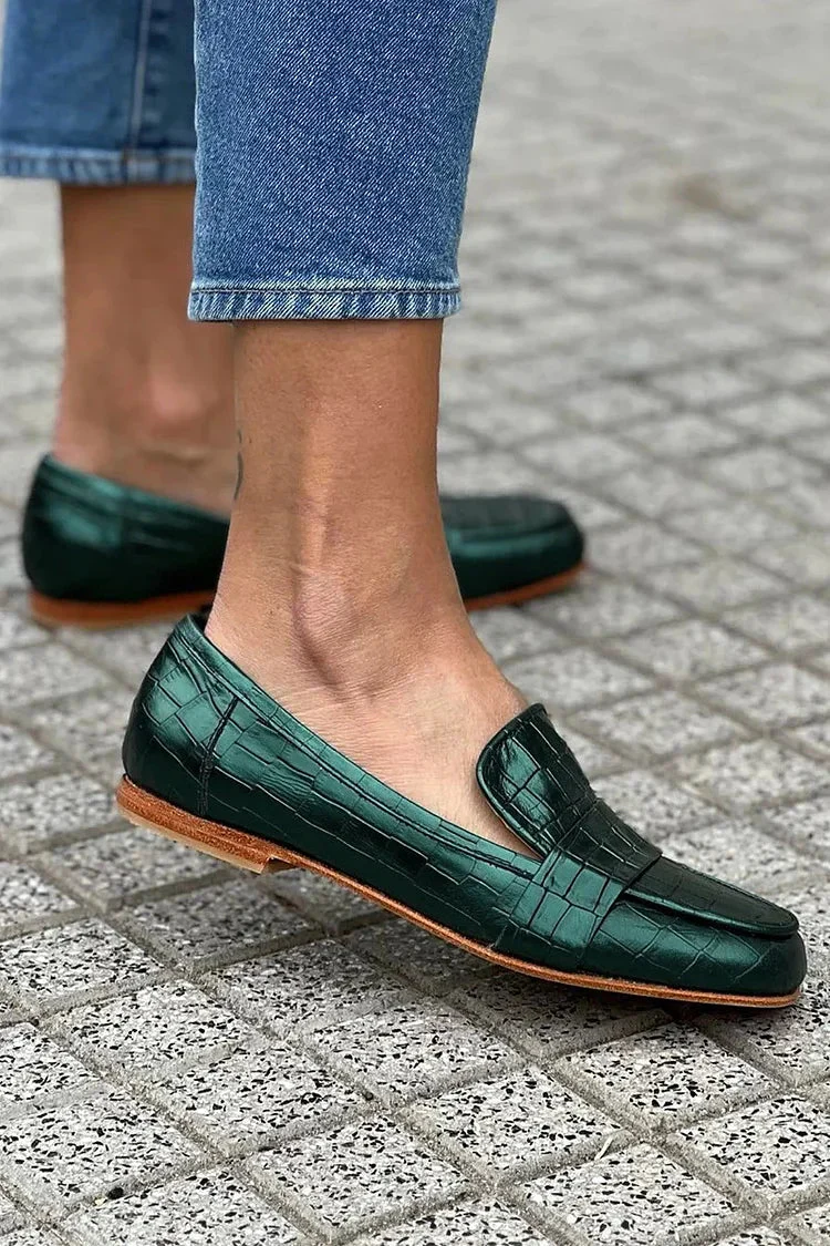 Ylenora - Modische Loafers mit glänzendem, kariertem Muster - Image 2