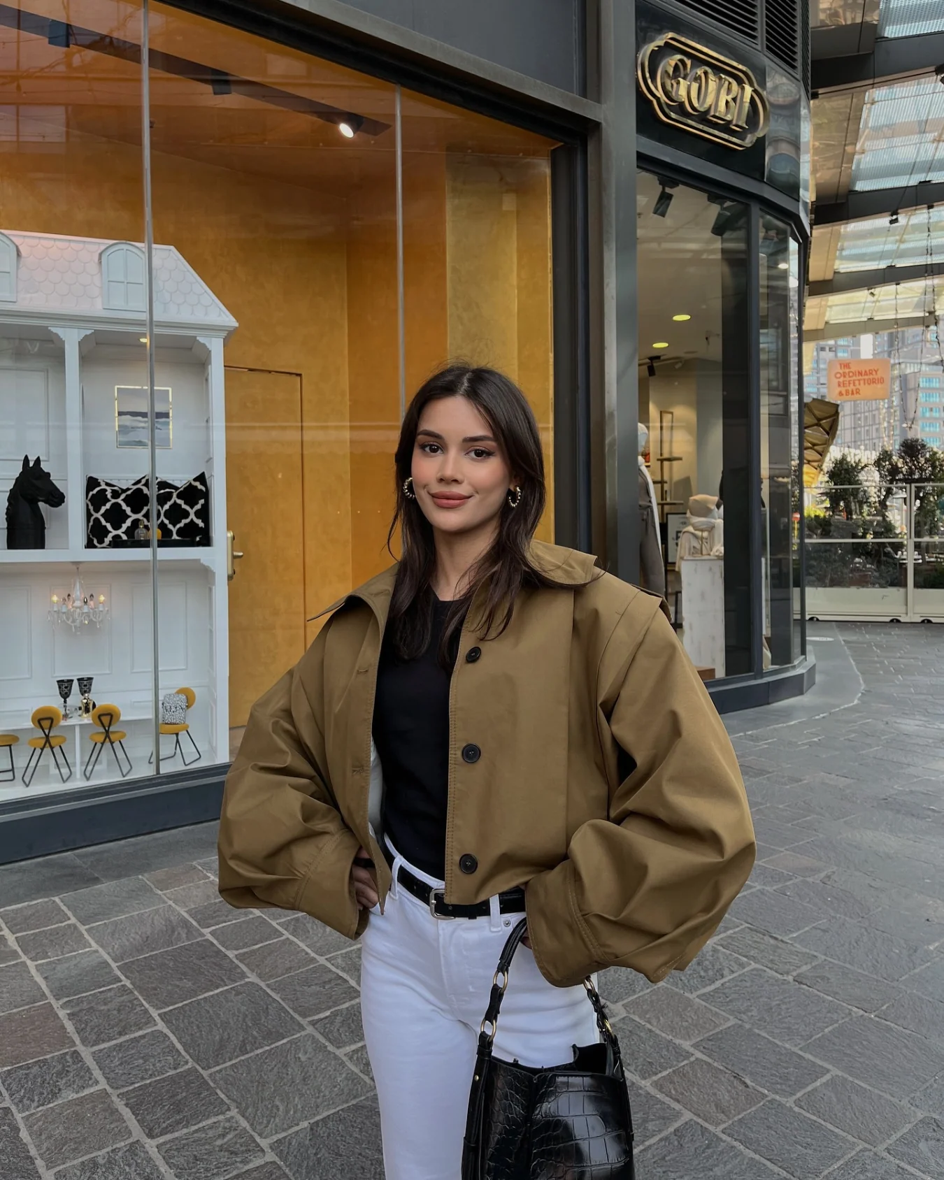 Yvana | Cropped Trenchjacke Mit Volumenärmeln - Image 2