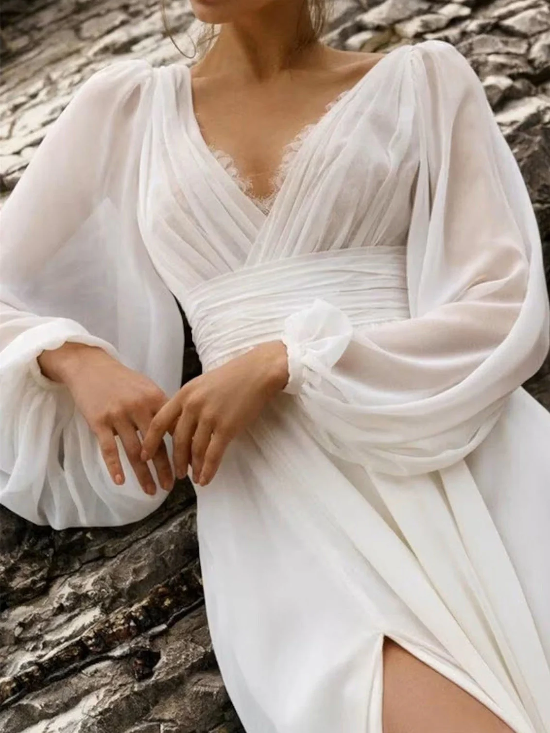 Zaira | Boho Langen Ärmeln Maxikleid - Image 2