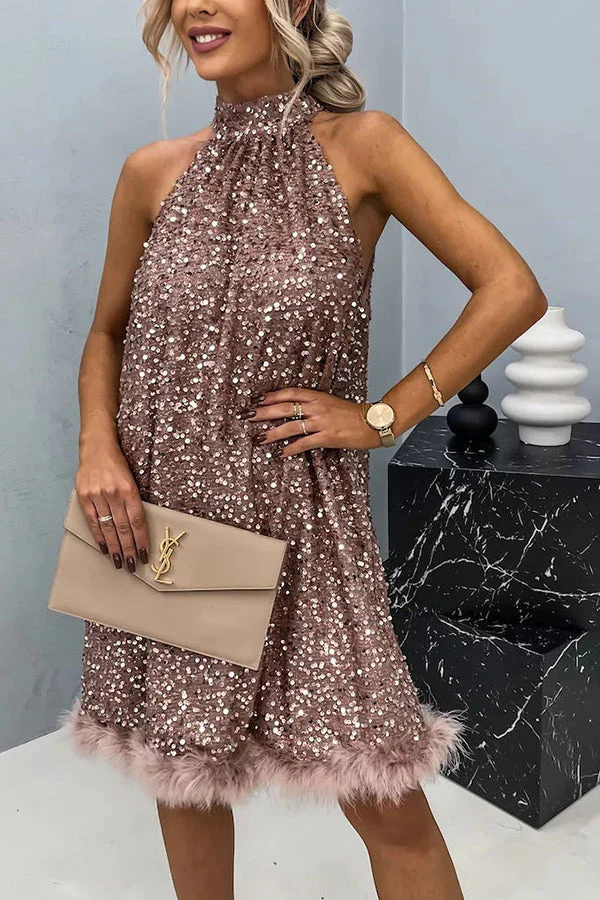 Zara | Geschnittenes Halterneck Minikleid - Image 10