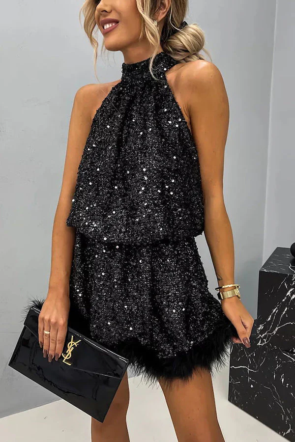 Zara | Geschnittenes Halterneck Minikleid - Image 11
