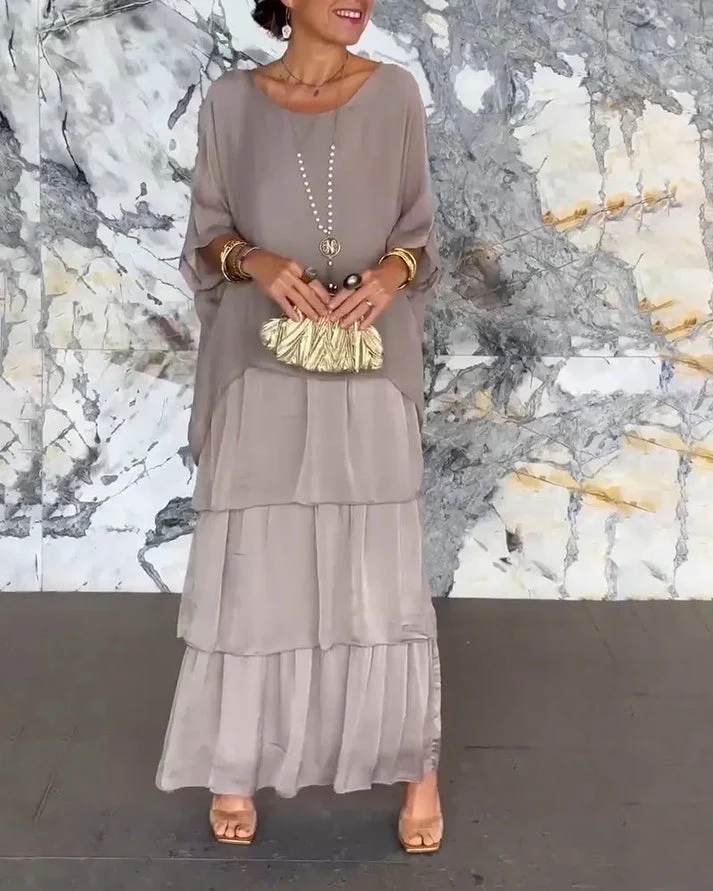 ZELMA - LANGES KLEID MIT SCHICHTEN - Image 7