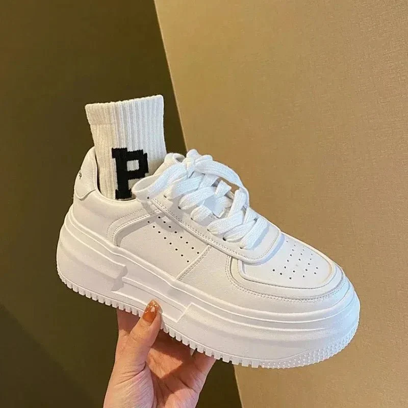 Zephanie Plateau Ganzweiße Sneakers - Image 4