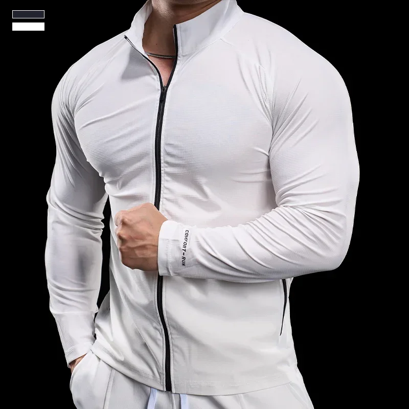 Zevaro | Schnelltrocknende Trainingsjacke für Herren Slim Fit - Image 4