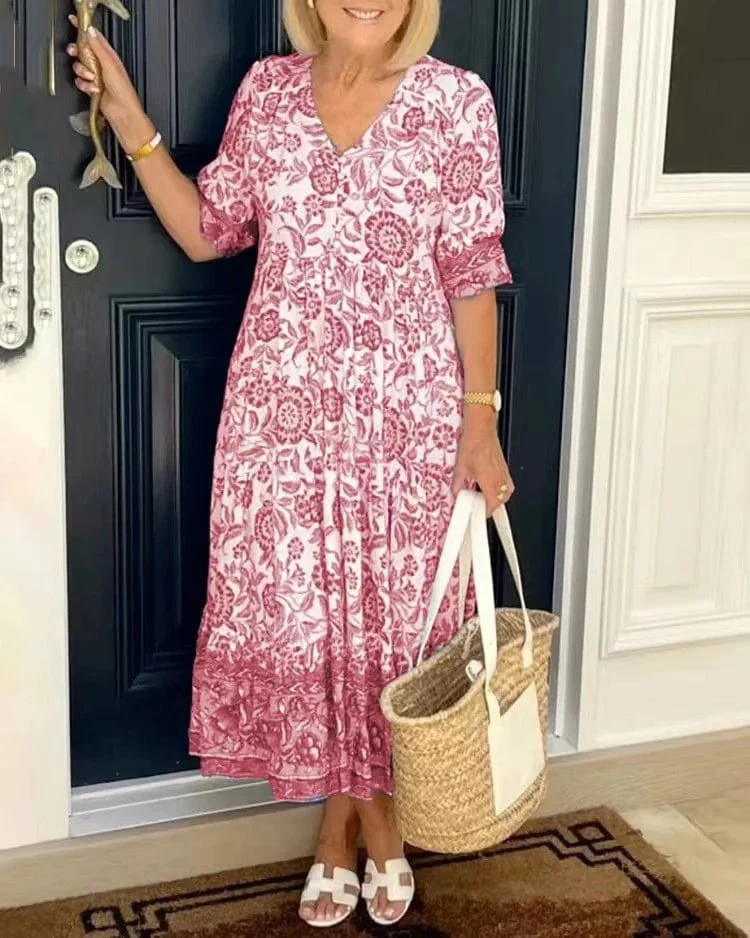ZEYNEP - KLEID MIDI MIT LOCKEREM BLUMENMUSTER - Image 2