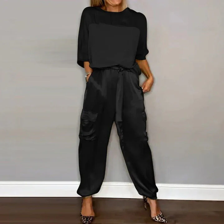 ZITA - SATIN SET UND CARGO-HOSE - Image 3