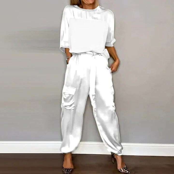 ZITA - SATIN SET UND CARGO-HOSE - Image 5