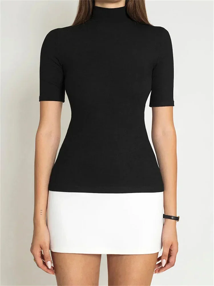 Zelda | Damen Zweifarbiges Sommerkleid Rollkragen – Colorblock Kleid Rollkragen 2026 - Image 2