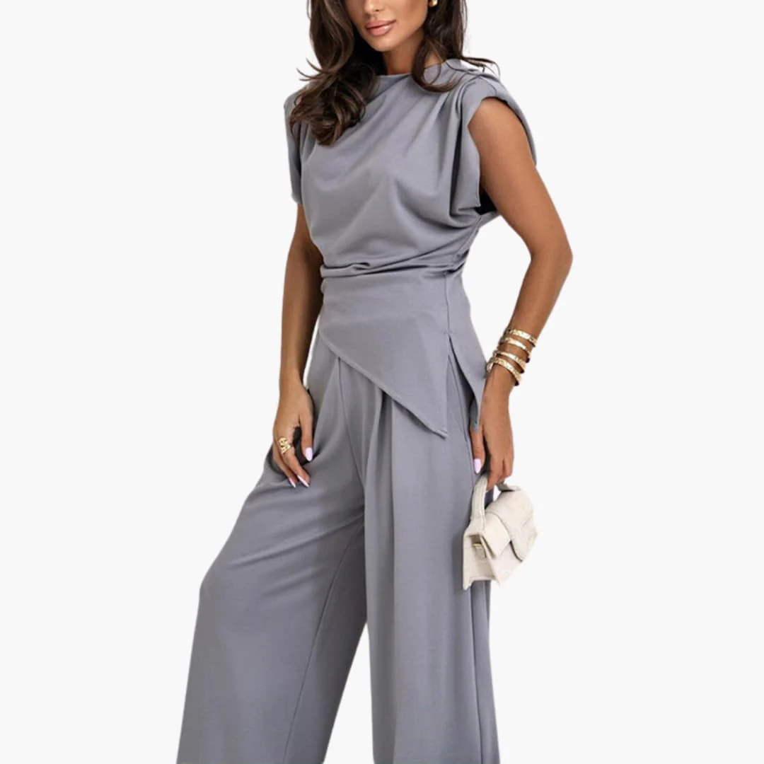 Zweiteiler Damen - Eleganter Hosenanzug mit weitem Bein - Image 3
