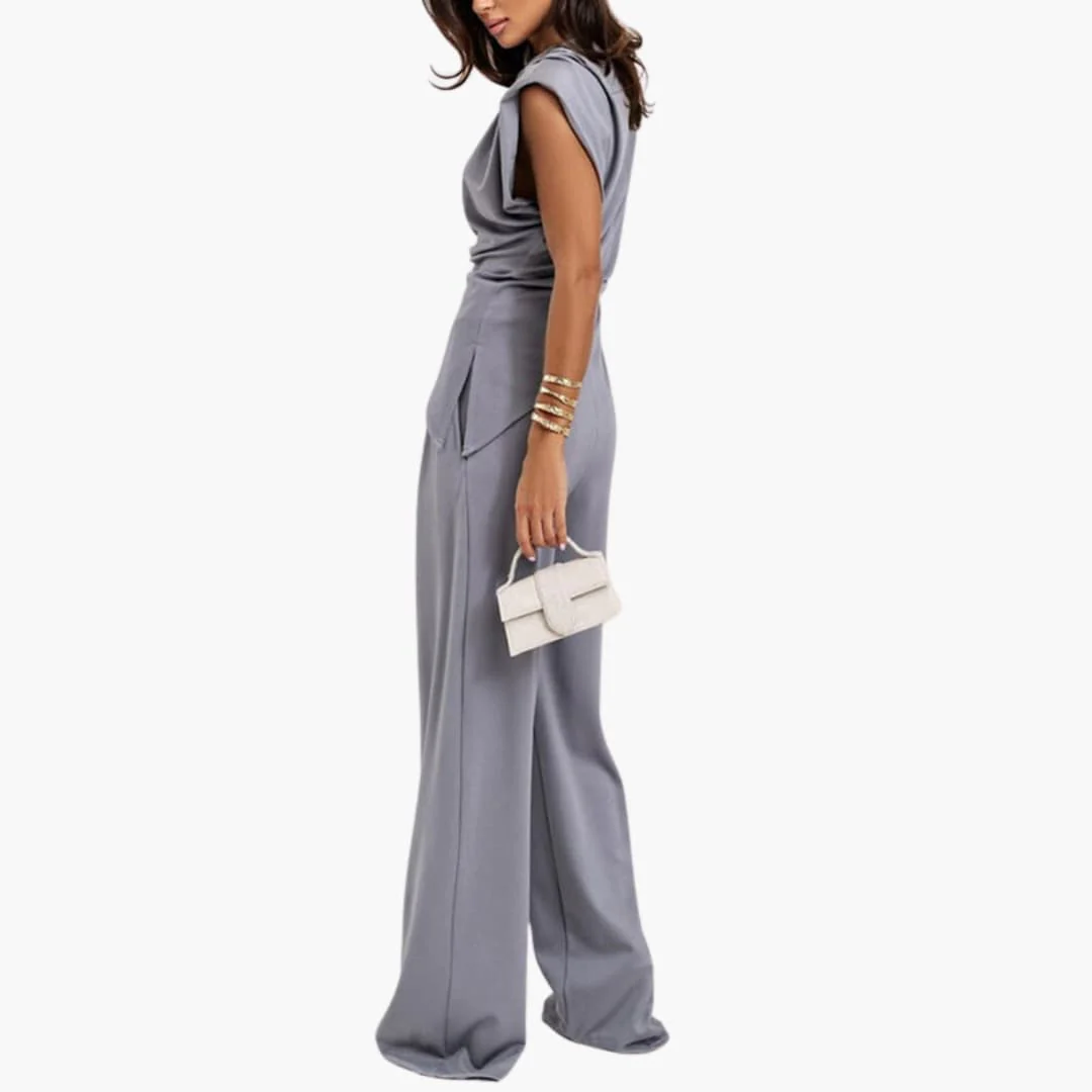 Zweiteiler Damen - Eleganter Hosenanzug mit weitem Bein - Image 7