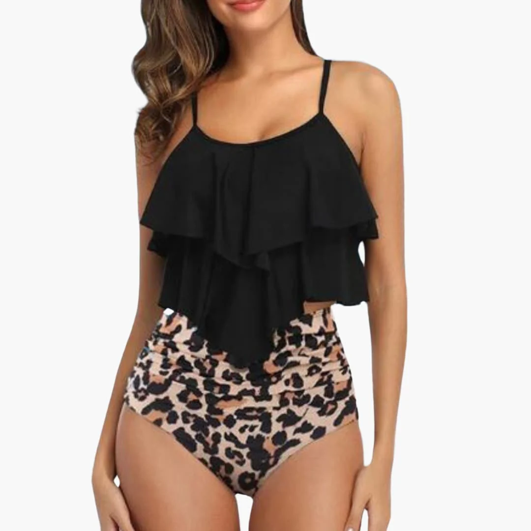 Zweiteiliger Damen - Tankini mit Volant und Bauchkontrolle - Image 4