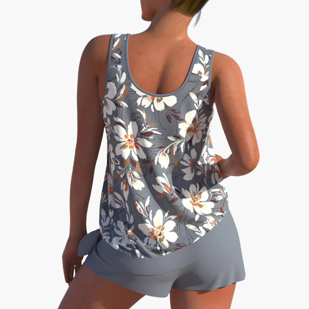 Zweiteiliges Tankini-Set für Frauen - Floral und bequem - Image 5