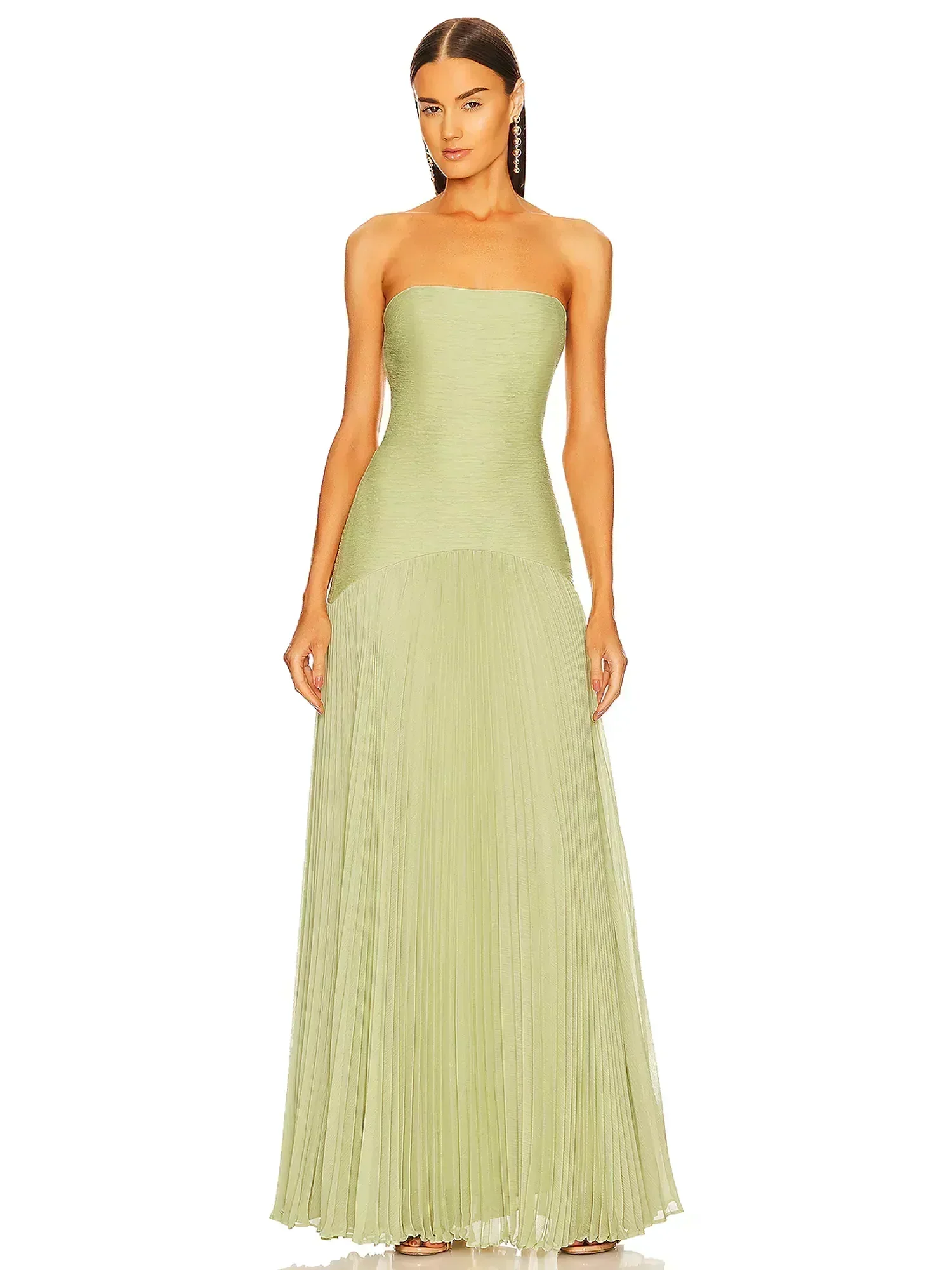 Zynella - Ärmelloses Maxikleid mit tiefem Taillenschnitt